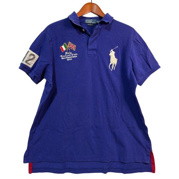 Youth XL | POLO by Ralph Lauren Italy Track & Field Large Pony Polo Shirt - Picture 1 of 13